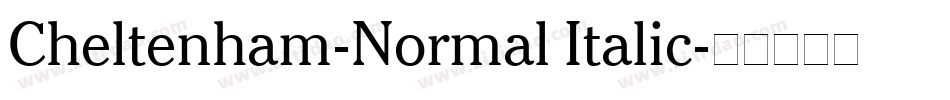 Cheltenham-Normal Italic字体转换